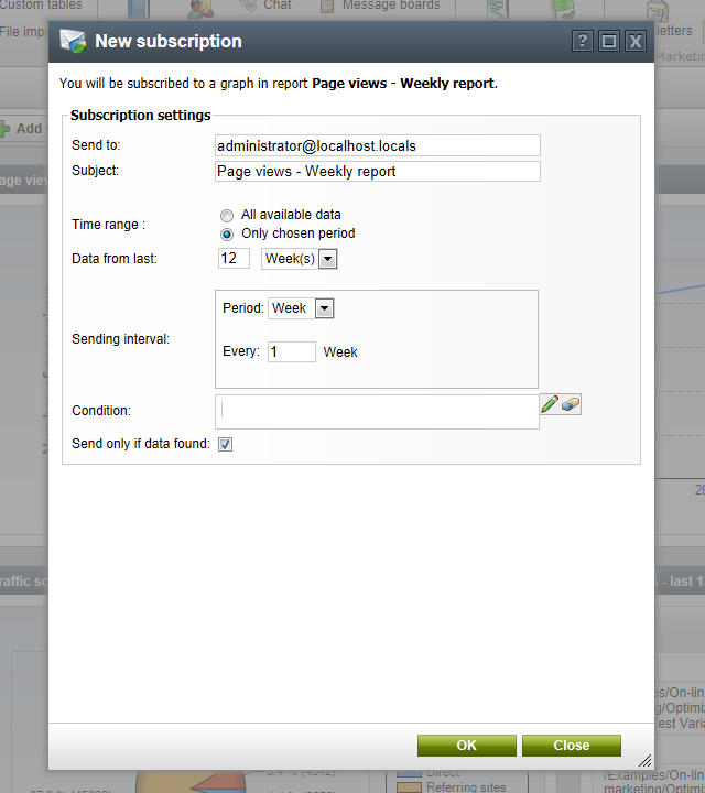 New subscription