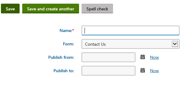 New contact page
