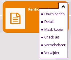Document library context menu