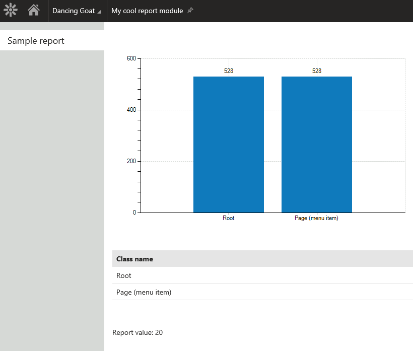 My cool report module