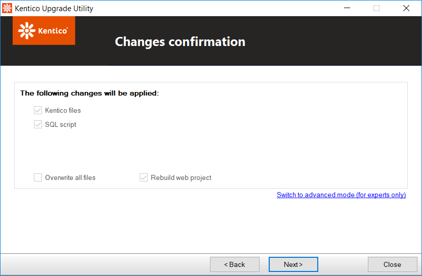 Kentico Upgrade Utility