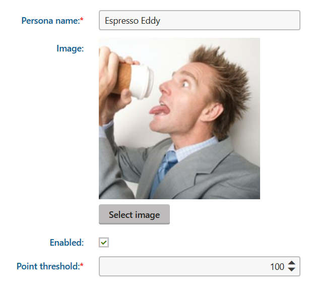 Configure persona Configure persona