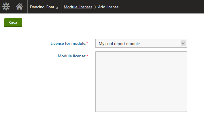 Module licenses